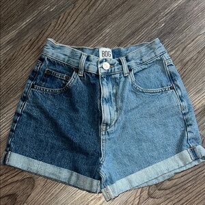 BDG urban outfitters Blue Jean Shorts High-Waisted Two-Tone